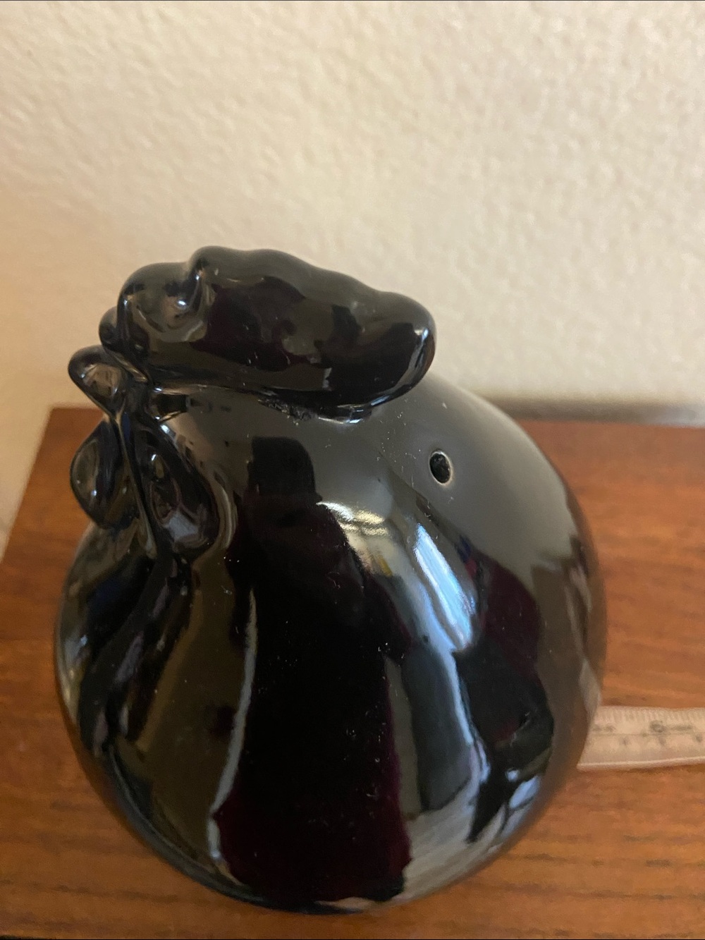Black Ceramic Rooster Accent Sculpture - Picture 8 of 9